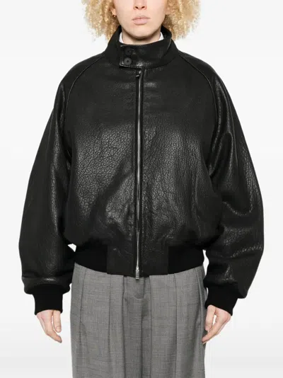 Studio Nicholson 집업 봄버 재킷 In Black