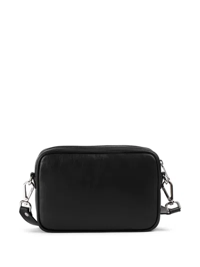 Doucal's Logo-debossed Leather Messenger Bag In Blue
