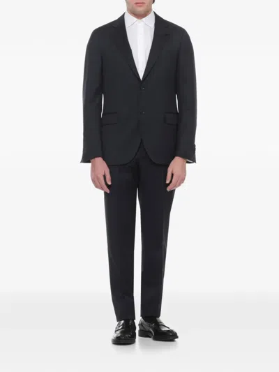 Lardini Wool Suit In Blue