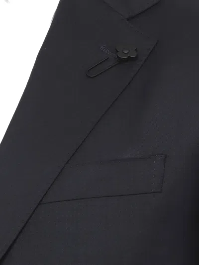 Lardini Wool Suit In Blue