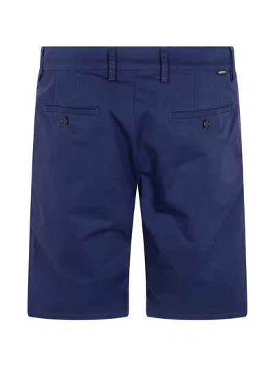 Aspesi Logo-patch Shorts In Blue