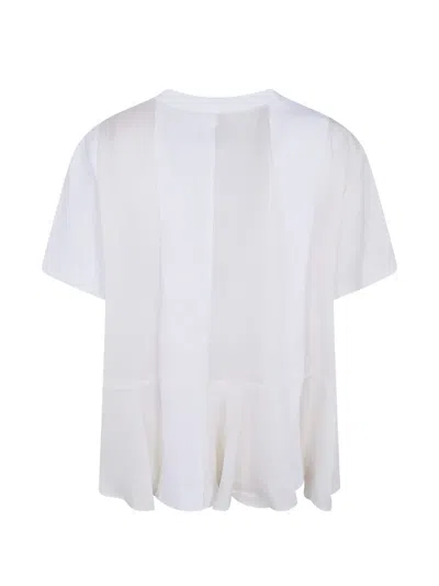 Sacai Panelled T-shirt In White