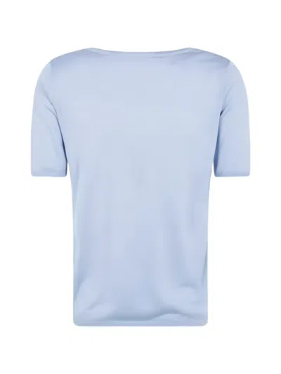 Rossopuro Silk T-shirt In Blue