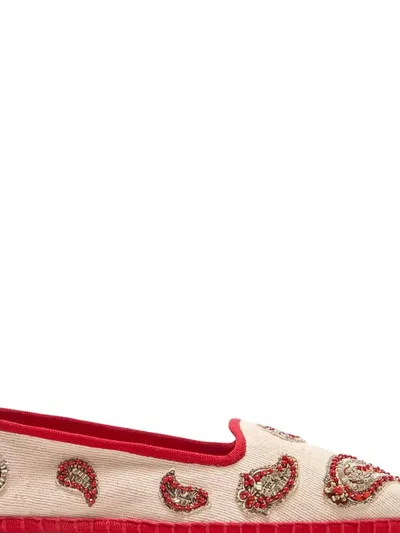 Maliparmi 비즈 자수 에스파드리유 In Neutral