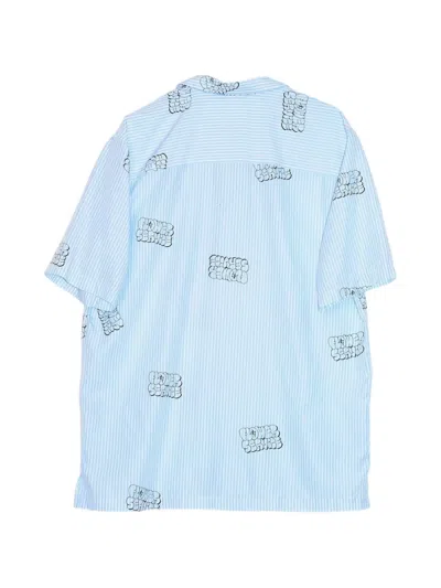 Soulland Orson Stripe-pattern Shirt In Blue