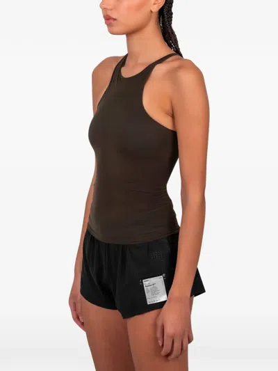 Roa Racer-back Stretch Top In Brown