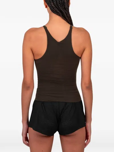 Roa Racer-back Stretch Top In Brown