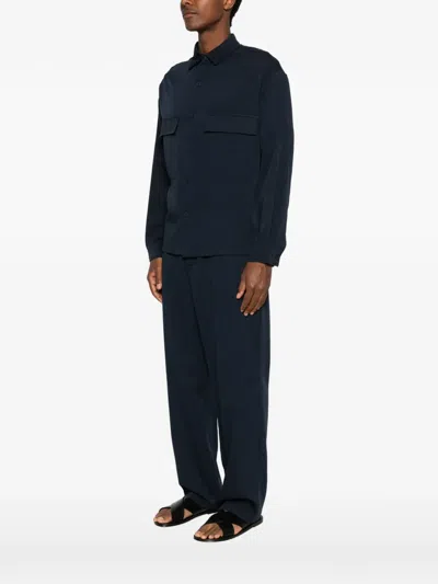Imperial Flap-pocket Shirt Jacket In Blue