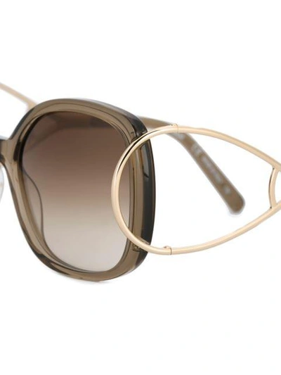 Shop Chloé 'jackson' Sunglasses In Grey