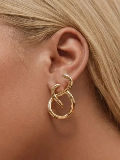 Yoj X 샬롯 아우라 루프 이어링 In White