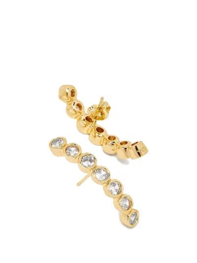 Yoj 아베르토 크리스털 도금 스터드 이어링 In Pink