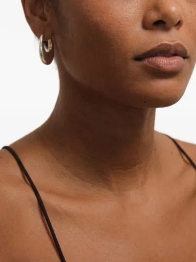 Yoj X 샬롯 이클립스 투톤 후프 이어링 In Pattern