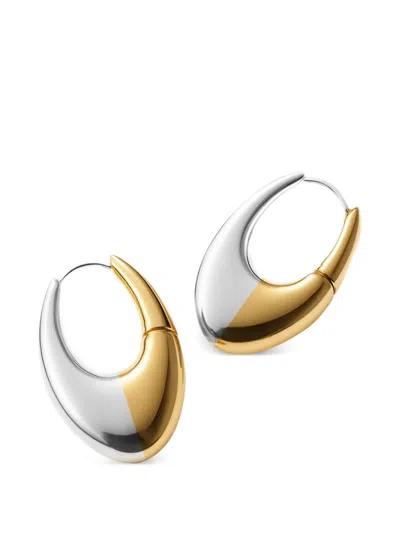 Yoj X 샬롯 이클립스 투톤 후프 이어링 In Pattern