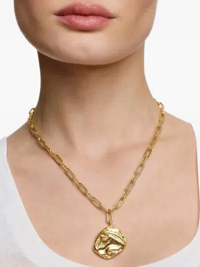 Yoj 체인 펜던트 네크리스 In Orange