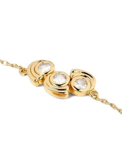 Yoj 마블로 체인 크리스털 브레이슬릿 In Pink