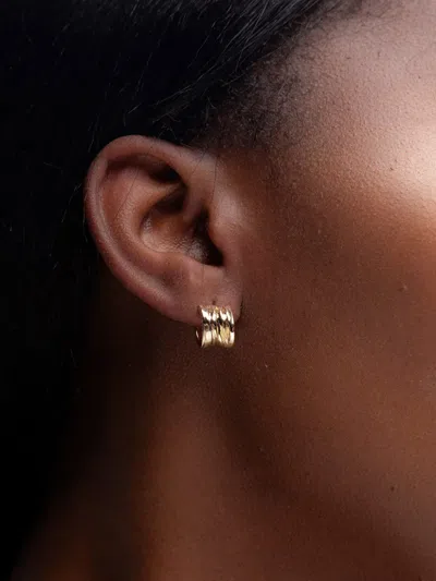 Yoj 미니 미노스 후프 이어링 In Red