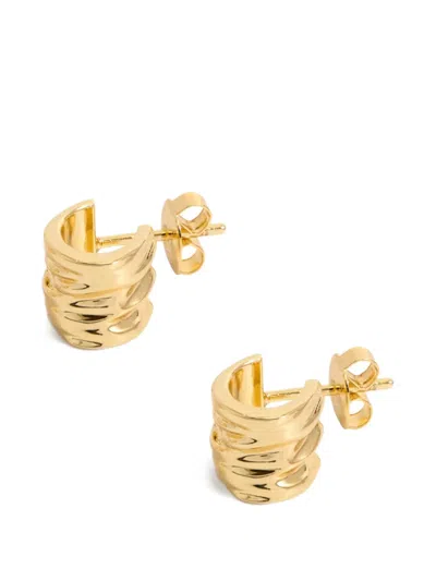 Yoj 미니 미노스 후프 이어링 In Red