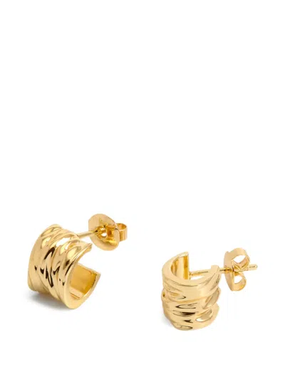 Yoj 미니 미노스 후프 이어링 In Red