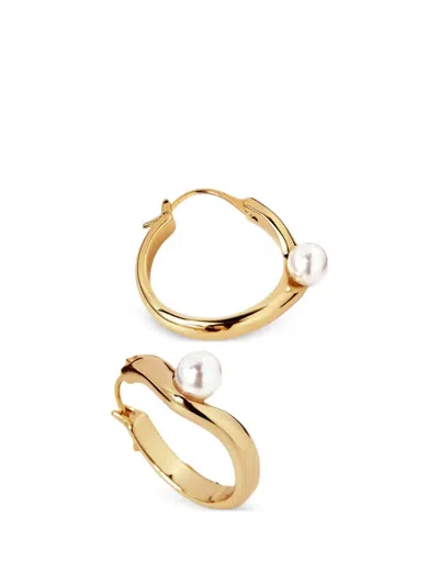 Yoj 트베르티 펄 후프 이어링 In Pattern