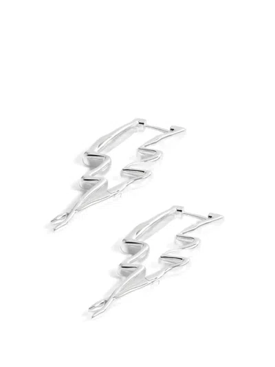 Yoj X 포토스카 라이트닝 후프 이어링 In Pink