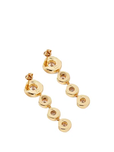 Yoj 카를로 크리스털 드롭 이어링 In Purple