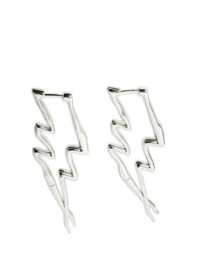 Yoj X 포토스카 라이트닝 후프 이어링 In Pink