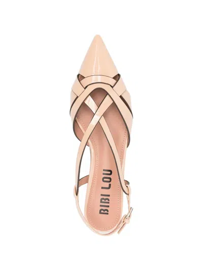 Bibi Lou Slingback Flat Pumps In Nude