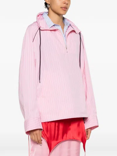 Facon Jacmin Calvin Striped Top In Pink