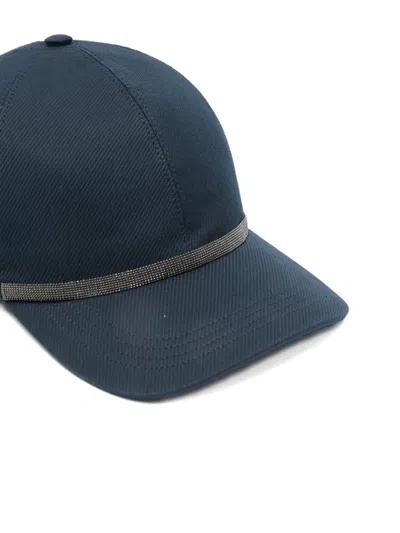 Brunello Cucinelli Monili-embellished Baseball Cap In Purple