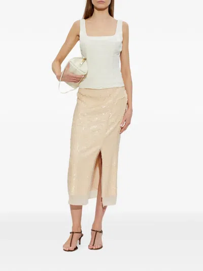 Posse 플로럴 디자인 탑 In Gray