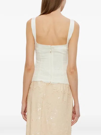 Posse 플로럴 디자인 탑 In Gray