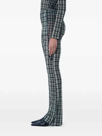 Knwls Halcyon Plaid Flared Pants In Multi
