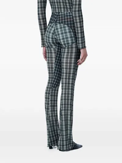 Knwls Halcyon Plaid Flared Pants In Multi