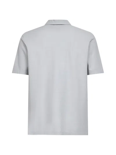 D4.0 V-neck Collared T-shirt In Gray