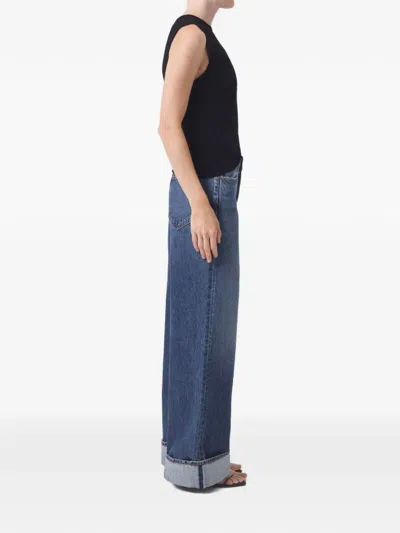 Agolde Control Turn-up Jeans In Blue