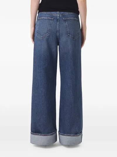 Agolde Control Turn-up Jeans In Blue
