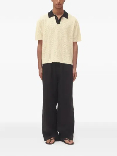 Commas Perforated Contrast-collar T-shirt In Multi