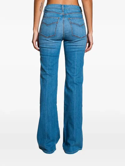Askk Ny 70's Flap-pocket Flared Jeans In Blue
