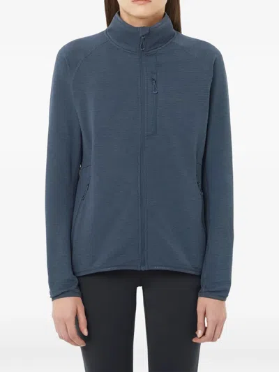 Salomon Marl-pattern Midlayer Sweatshirt In Blue