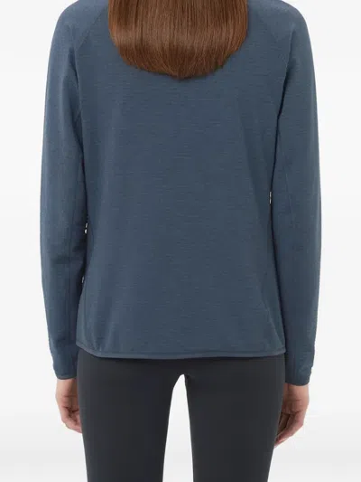 Salomon Marl-pattern Midlayer Sweatshirt In Blue