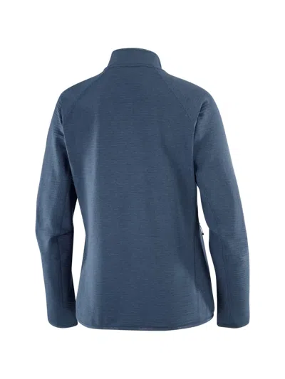 Salomon Marl-pattern Midlayer Sweatshirt In Blue