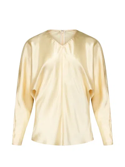 Fforme Gemma Satin Top In Yellow