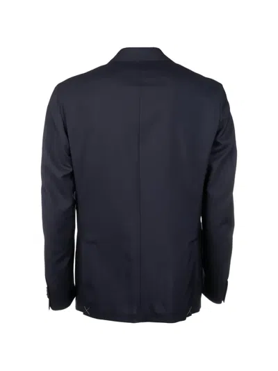 Corneliani Notch-lapel Single-breasted Blazer In Blue