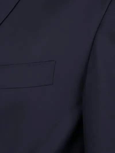 Corneliani Notch-lapel Single-breasted Blazer In Blue