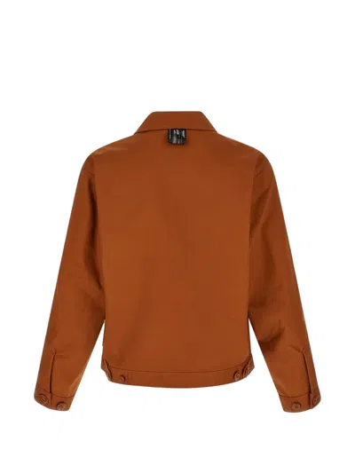Undercover X Dickies Asymmetric-stitch Logo-patch Jacket In Multi