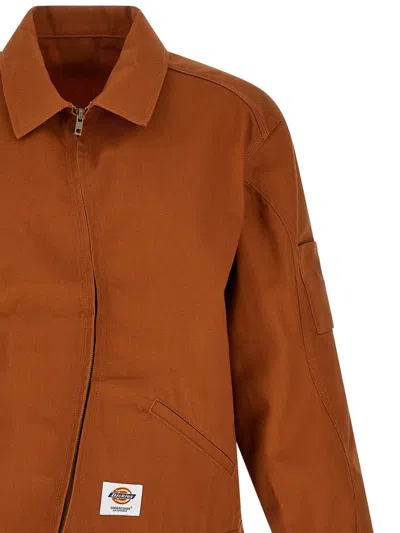 Undercover X Dickies Asymmetric-stitch Logo-patch Jacket In Multi