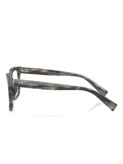 Dolce & Gabbana Square-frame Glasses In Pattern