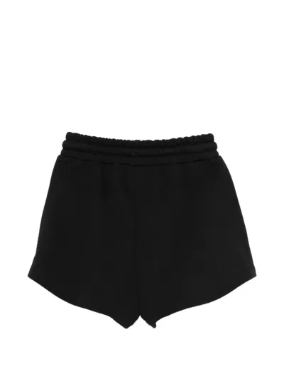 Msgm Logo-print Drawstring Shorts In Black