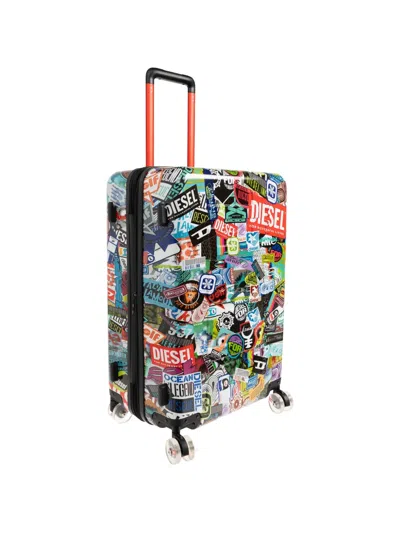 Diesel Sticker-print Suitcase In Multi