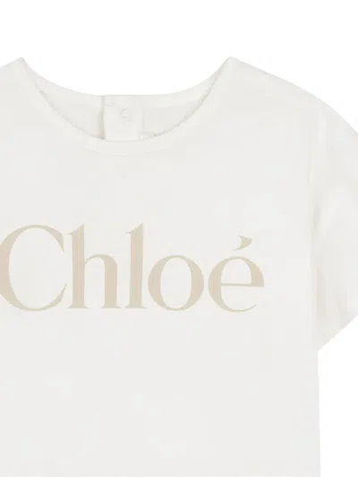 Chloé Logo-print T-shirt In White